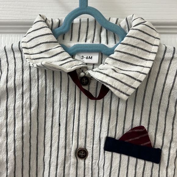 Baby Boy Onesie Checkered 3-6months - Picture 3 of 4